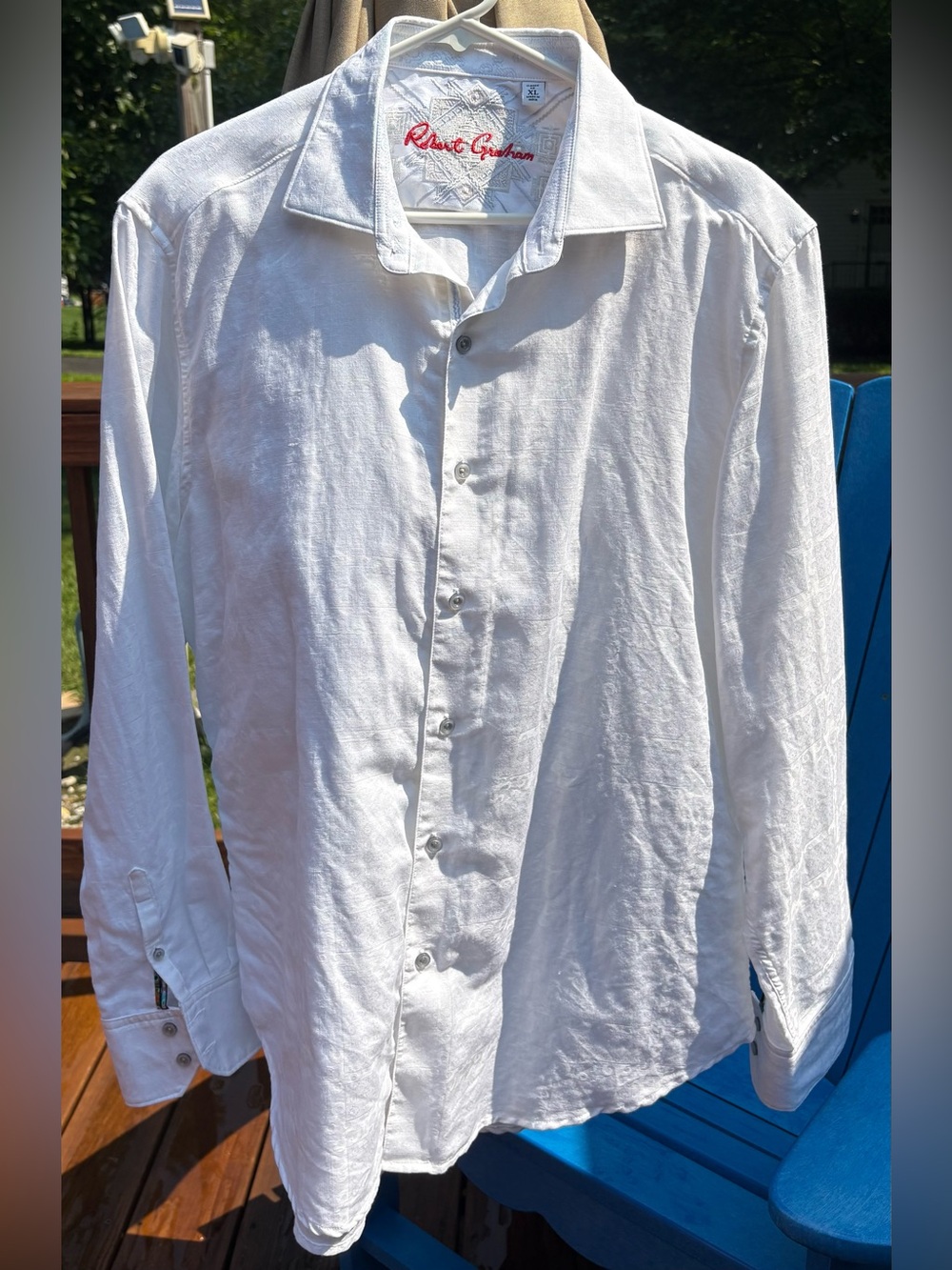Robert Graham White Long-Sleeve Dress Shirt